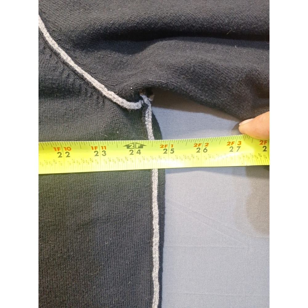 Carbon 2 Cobalt Sweater Mens XL Black Cotton Cashmere 1/4 Button Casual Preppy - Picture 3 of 10